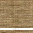 Palm Weave natural grasscloth wallcovering with handwoven palm fibers in a natural tan colorway, wide width, by Schumacher.