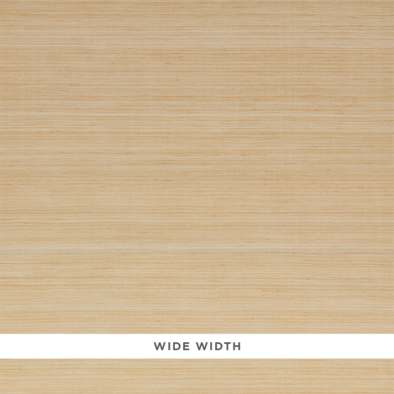 Silk Strie parchment textured wallcovering by Schumacher in a neutral beige colorway with subtle horizontal striations.