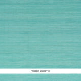 Silk Strie Aqua textured wide-width wallpaper by Schumacher, shown in close-up detail.