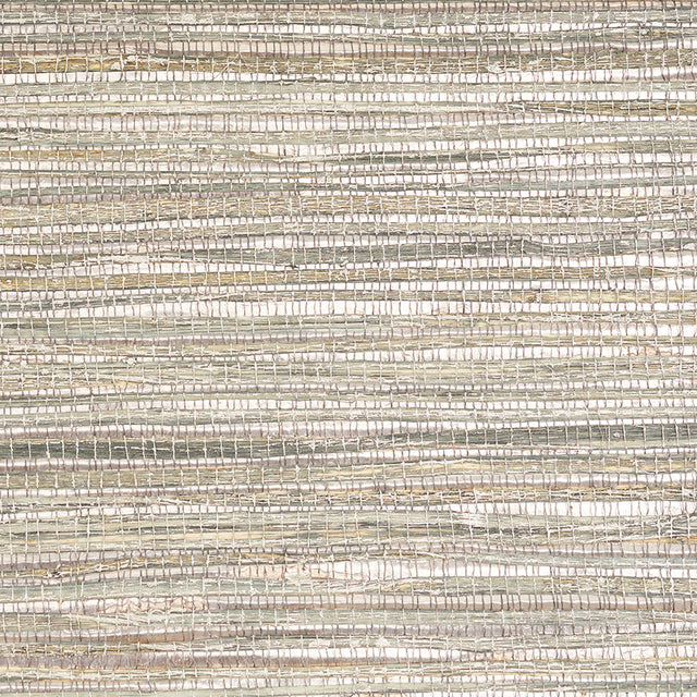 Metallized Flax Sage by Schumacher Textured Metallic Wallpaper – Schumacher 5010281