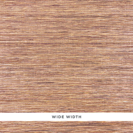 Aubergine metallic flax textured wallpaper with a wide-width weave and lustrous finish by Schumacher.