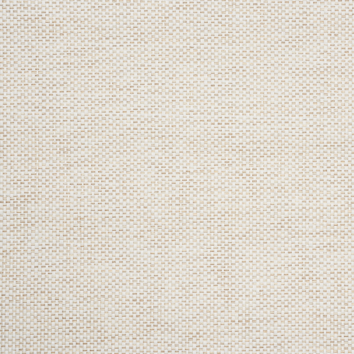 Tonal Paperweave wallpaper in ivory by Schumacher, featuring a natural woven texture for a neutral, dimensional look.