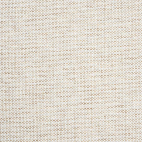 Tonal Paperweave wallpaper in ivory by Schumacher, featuring a natural woven texture for a neutral, dimensional look.