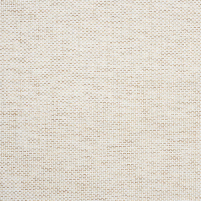 Tonal Paperweave wallpaper in ivory by Schumacher, featuring a natural woven texture for a neutral, dimensional look.