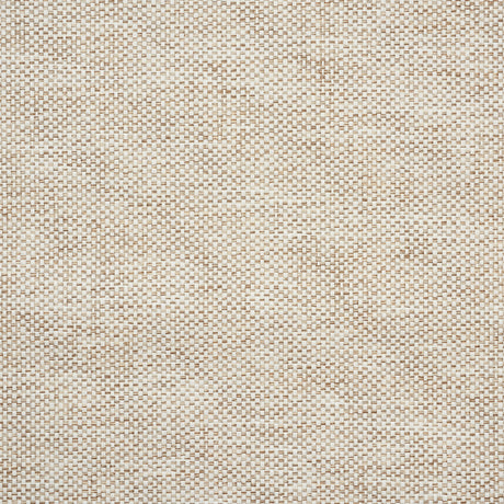Tonal Paperweave natural textured wallpaper by Schumacher, close-up of woven paper fibers in neutral tones.