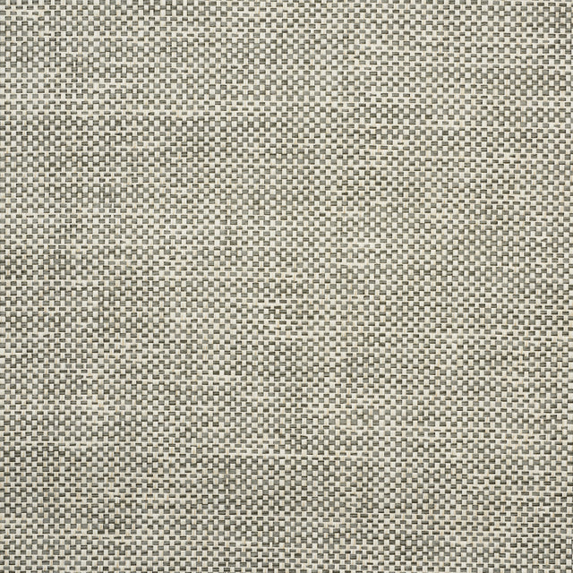 Tonal Paperweave Charcoal wallpaper with a woven paper fiber texture in neutral tones by Schumacher.