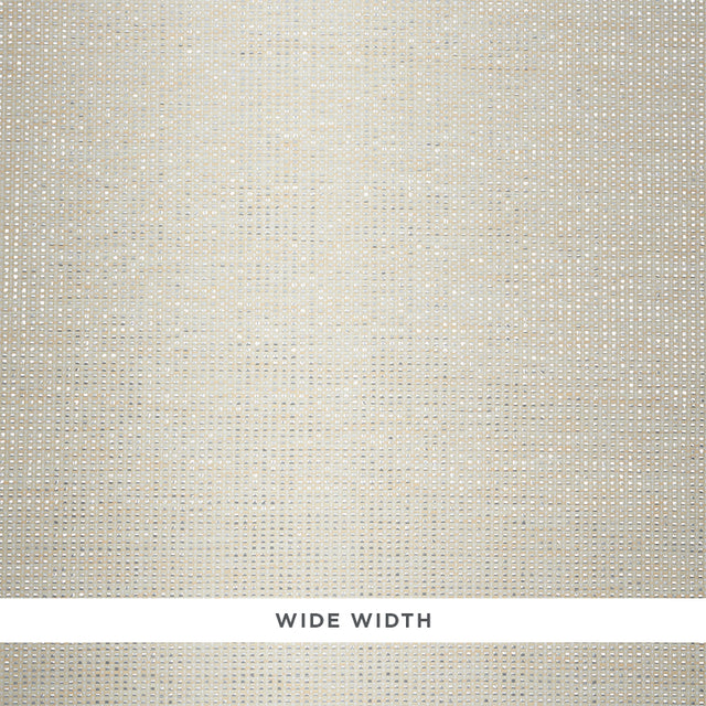 Ivory metallic paperweave wallpaper with a tweedy, tonal texture and subtle shimmer