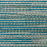 Dyed Raffia blue woven textured wallcovering by Schumacher