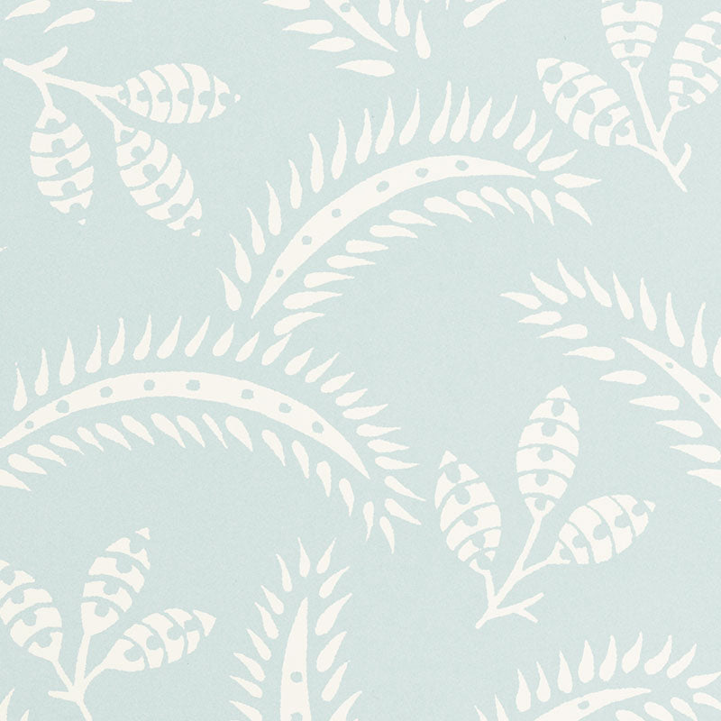 Delia Sky by Schumacher Botanical Wallpaper – Wallflowers Collection 5010351