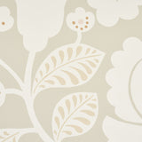 JACKIE Neutral Floral Arts & Crafts Wallpaper – Schumacher 5010372
