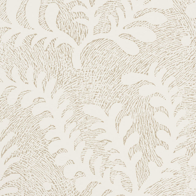 Etched Fern Natural by Schumacher Wallflowers Collection Botanical Wallpaper – Schumacher 5010380