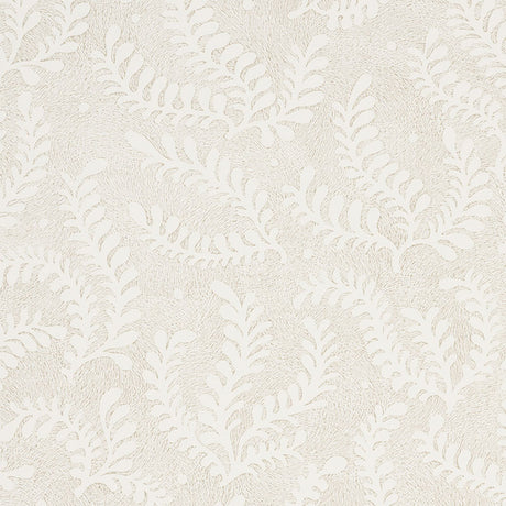 Etched Fern wallpaper in Natural by Schumacher, featuring a delicate fern motif with a textured, etched effect in neutral tones.