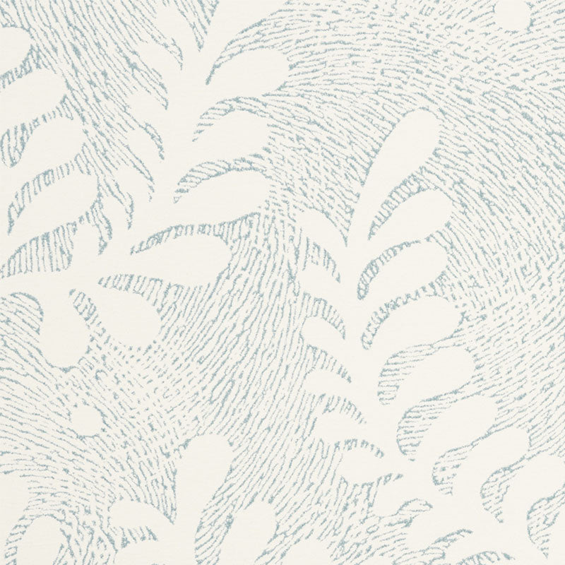 Etched Fern Sky by Schumacher Botanical Wallpaper – Schumacher 5010382
