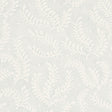 Etched Fern wallpaper in Sky by Schumacher, featuring a delicate fern motif in soft blue and white.