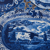 Plates & Platters Blue by Johnson Hartig Trompe L'oeil Wallpaper – Schumacher 5010410