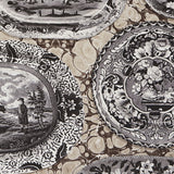 Plates & Platters Neutral by Johnson Hartig Trompe L'oeil Wallpaper – Schumacher 5010411