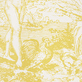 Modern Toile Yellow by Johnson Hartig Wide-Width Wallpaper – Schumacher 5010422