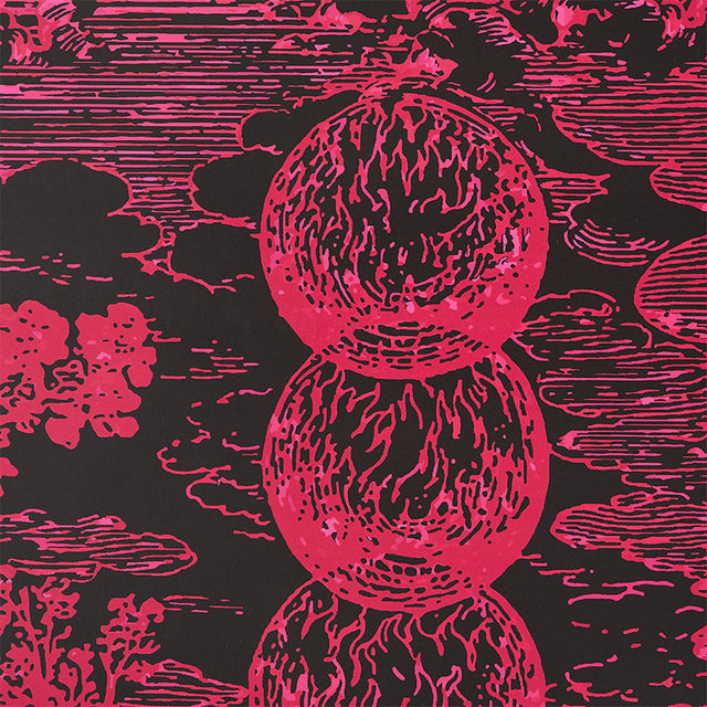 Modern Toile Pink & Black by Johnson Hartig Wide Width Wallpaper – Schumacher 5010423