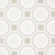 HANOVER Quartz geometric lattice wallpaper by Schumacher, Step Lively Collection, non-woven material, modern octagonal and square pattern in neutral tones.