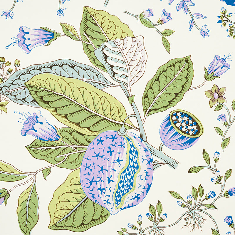 POMEGRANATE BOTANICAL Purple Botanical Wallpaper – Schumacher 5010440