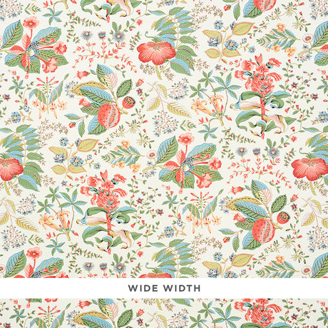 POMEGRANATE BOTANICAL wallpaper in Document colorway, a mid-scale botanical print with pomegranates and florals on a light background.