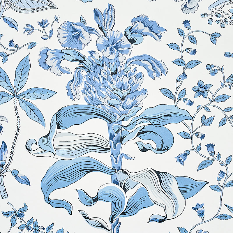 POMEGRANATE BOTANICAL Blue Botanical Wallpaper by Schumacher – 5010443