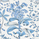 POMEGRANATE BOTANICAL Blue Botanical Wallpaper by Schumacher – 5010443