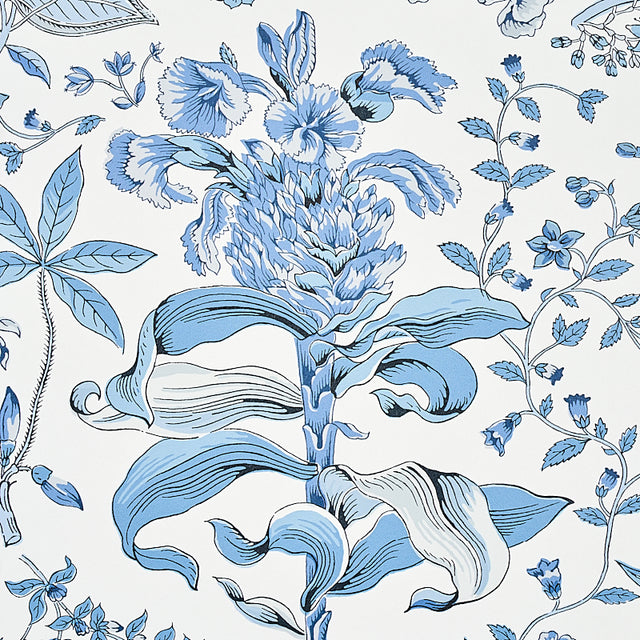 POMEGRANATE BOTANICAL Blue Botanical Wallpaper by Schumacher – 5010443