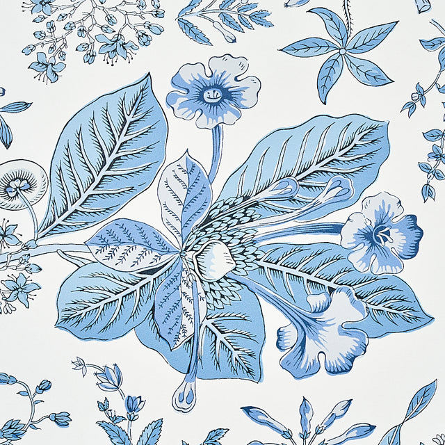 POMEGRANATE BOTANICAL Blue Botanical Wallpaper by Schumacher – 5010443