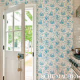 POMEGRANATE BOTANICAL Blue Botanical Wallpaper by Schumacher – 5010443