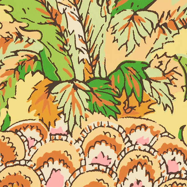 Pineapples Yellow by Schumacher Signature Schumacher Collection Wallpaper – Schumacher 5010452