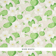Nasturtium Stone by Schumacher - Large scale white and green floral wallpaper on a neutral background