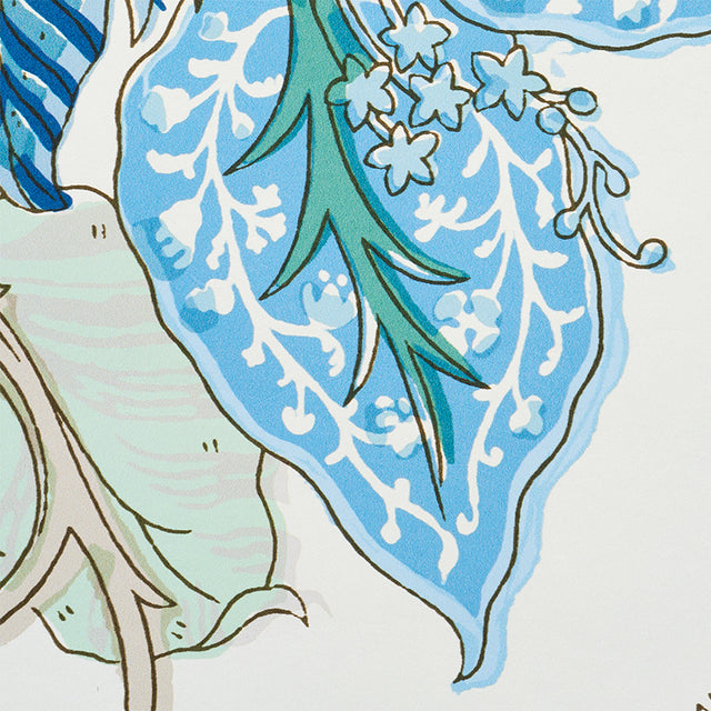 Indian Arbre Peacock & Emerald by Schumacher Large-Scale Floral Wallpaper – Signature Schumacher 5010492