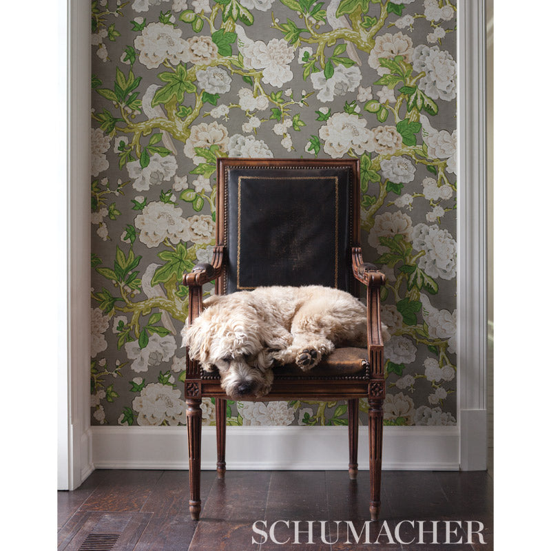 Bermuda Blossoms Aqua by Mary McDonald | Schumacher Wallpaper 5010520 ...