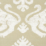 Regalia Sisal Ivory on Natural by Schumacher Mirrored Lions Grasscloth Wallpaper – Schumacher 5010531