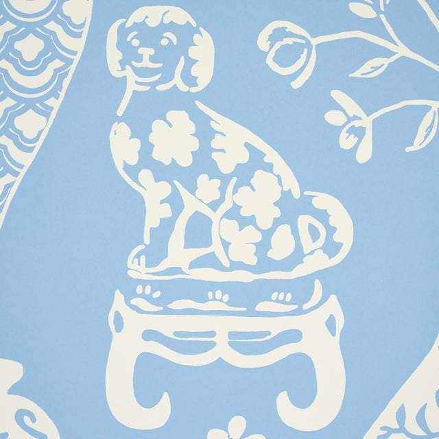 Hellene Sky by Schumacher Patterned Wallpaper – Preppy Chic Collection 5010551