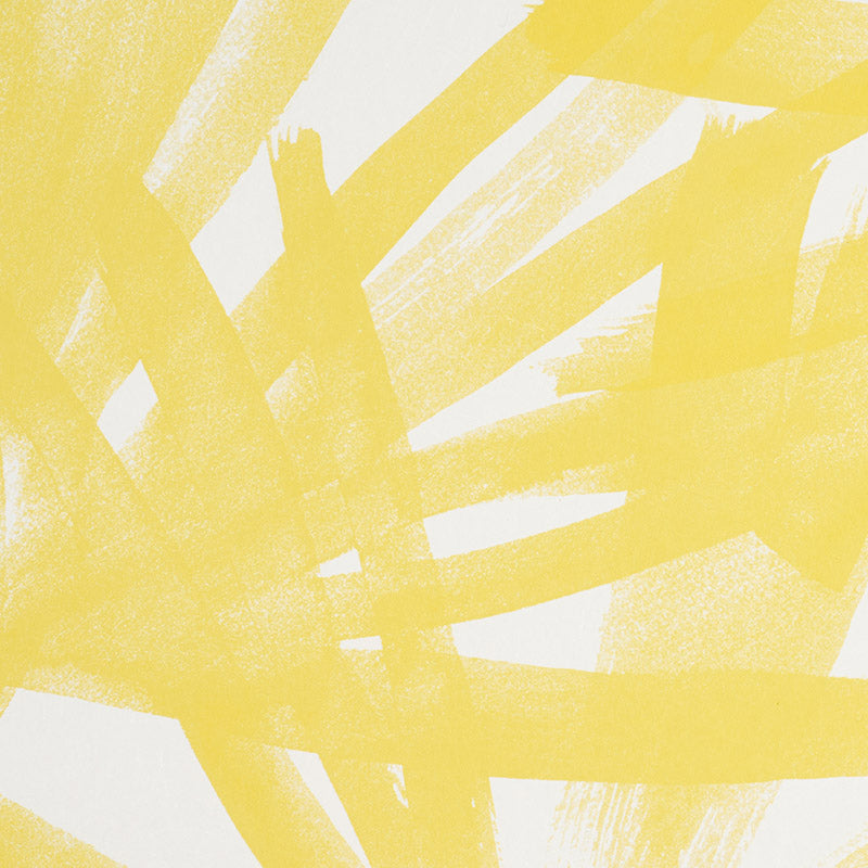 Sunlit Palm Yellow Watercolor Palm Leaf Wallpaper – Schumacher 5010561