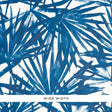 Sunlit Palm blue palm leaf watercolor wallpaper by Schumacher