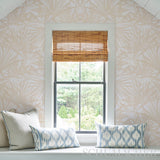 Sunlit Palm Sand by Schumacher Dreamy Dappled Palm Leaf Wallpaper – Schumacher 5010563