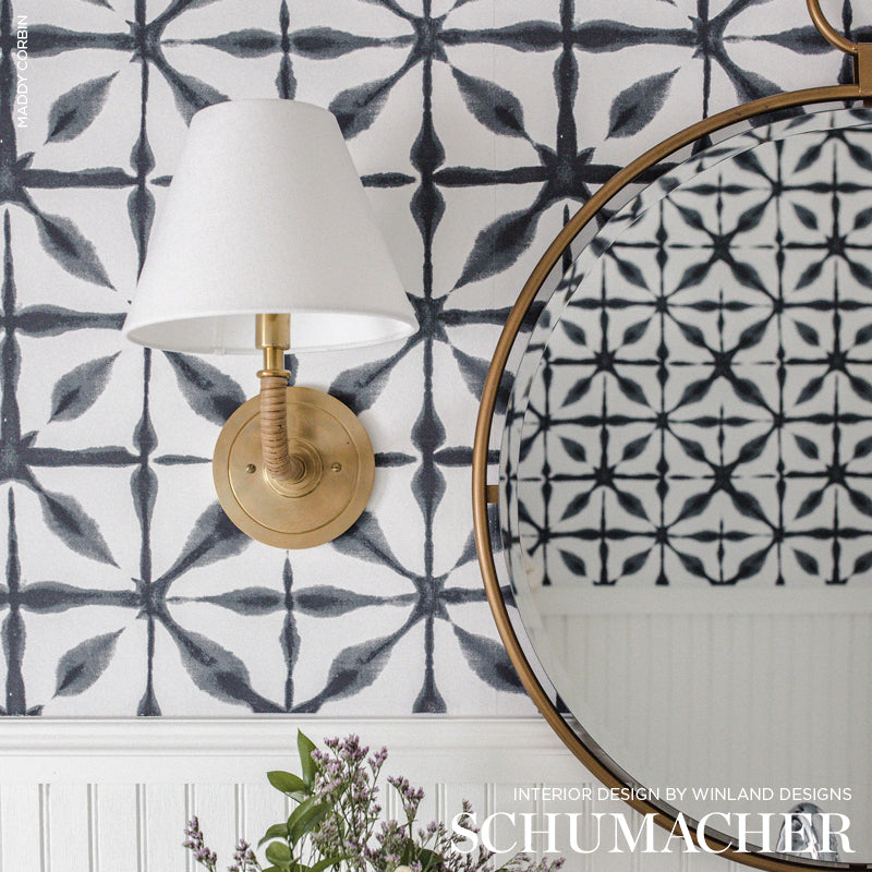 Andromeda Charcoal by Schumacher Wide-Width Wallpaper – Signature Collection 5010572
