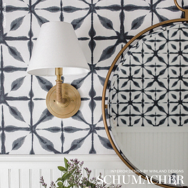Andromeda Charcoal by Schumacher Wide-Width Wallpaper – Signature Collection 5010572