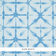 Andromeda Sky by Schumacher - Shibori-inspired blue and white geometric wallpaper pattern