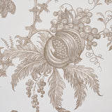 San Cristobal Toile Cocoa by Schumacher 18th-Century Botanical Wallpaper – Schumacher 5010621