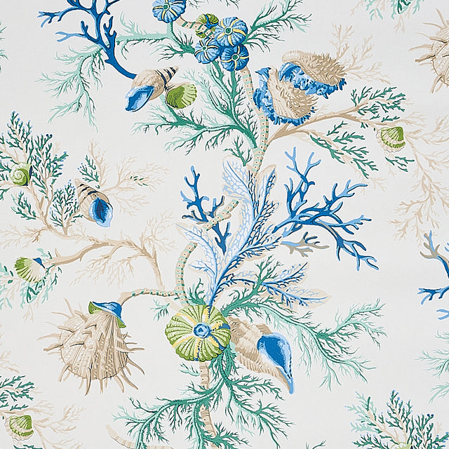 Del Tesoro Blue & Green Coral Wallpaper – Schumacher 5010650