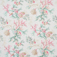 Del Tesoro wallpaper in pink and aqua featuring spiky sea creatures and coral, Schumacher 5010651