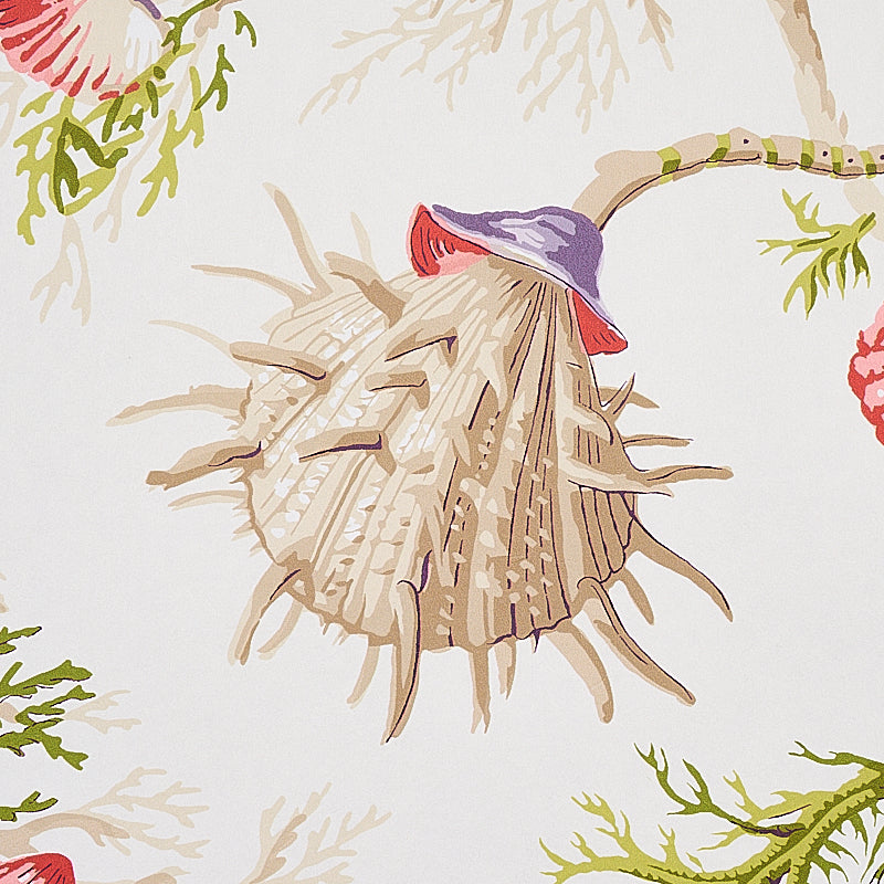 Del Tesoro Purple & Coral by Schumacher Scenic Ocean Coral Wallpaper – Schumacher 5010652