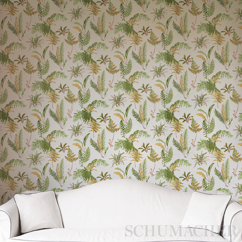 LES FOUGERES Botanical Fern Wallpaper in Document by Schumacher – 5010660