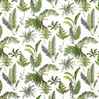 LES FOUGERES wallpaper by Schumacher featuring a classic botanical fern pattern in green and document colorway.