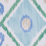 ELIZIA IKAT Green & Blue Wide-Width Ikat Wallpaper – Schumacher 5010710