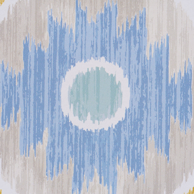 ELIZIA IKAT Sky & Ochre Wide-Width Ikat Wallpaper – Schumacher 5010711